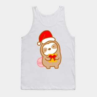 Cute Christmas Present Sloth Tank Top
